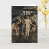 Carte Sauna greeting card de Gallen-Kallela (Fleur jaune)