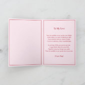 Carte Saupoudrer sur le gâteau avec poème d'amour Valent (Intérieur)