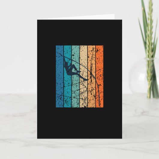 Carte Saut à la perche rétro (Devant)