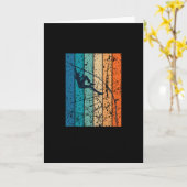 Carte Saut à la perche rétro (Fleur jaune)