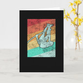 Carte Saut à la perche vintage rétro (Fleur jaune)