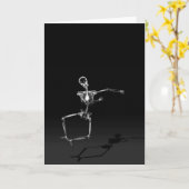 CARTE SAUT SQUELETTIQUE B&W DE JOIE DE RAYON X (Fleur jaune)