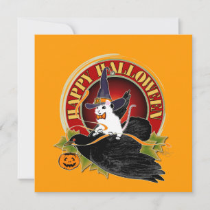 Carte Sauter Dans La Nuit White Souris Halloween