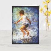 Carte Sauter dans les vagues (Fleur jaune)