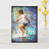 Carte Sautez pour la joie (Fleur jaune)