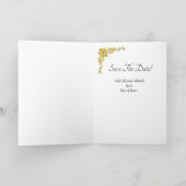 Carte Sauvegarder la date - Émeraude vert et or (Intérieur)