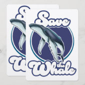 Carte Sauver la baleine (Devant / Derrière)