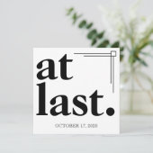 Carte Sauver la date - "At Last" (Debout devant)