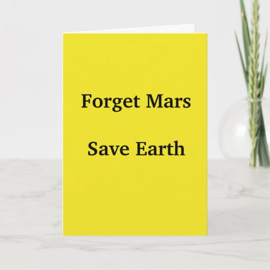 Carte Sauver la Terre (Devant)