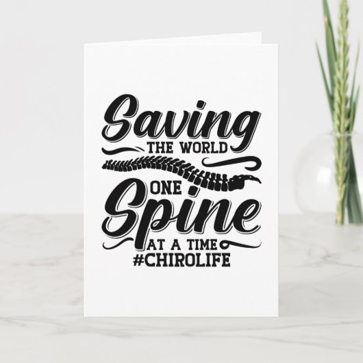 Carte Sauver Le Monde Chiropratique Chiropracteur Chirop (Devant)