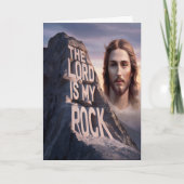 Carte Sauveur Divin : Le Seigneur Est Mon Rocher (Devant)
