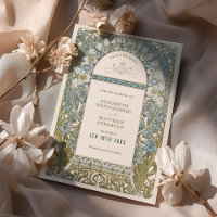 Carte 'Sauvez la Date' dans le style d'Alphonse Mu