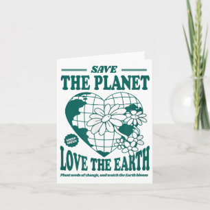 Carte Sauvez La Planète Aimer La Terre De l'environnemen
