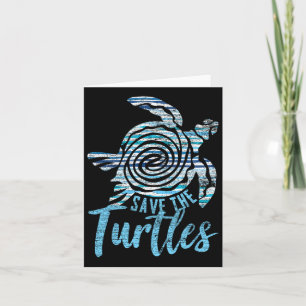 Carte Sauvez Le Jour des terres Vintage Des Tortues