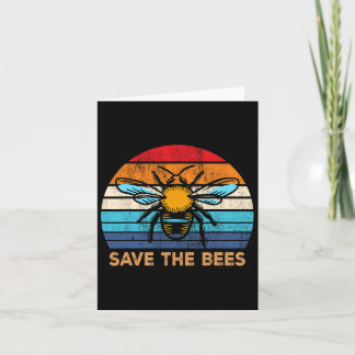 Carte Sauvez les abeilles Rétro Changement Climatique Vi