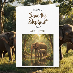 Carte Sauvez les éléphants 16 avril