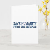 Carte Sauvez l'humanité des humains (Fleur jaune)