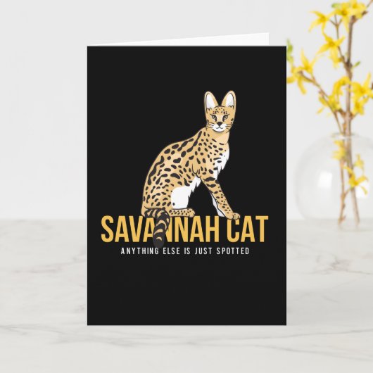 Carte Savannah Cat Kitten (Fleur jaune)