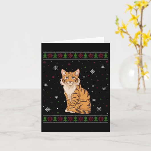 Carte Savannah Chat Chandail de Noël Hommes Femmes Enfan (Fleur jaune)