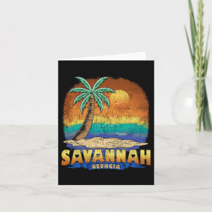 Carte Savannah Géorgie Vintage Souvenir désorganisé