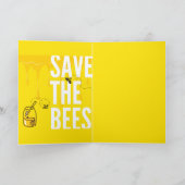 Carte SAve Les abeilles HONEYCOMB HONEYCOMB HONey POT (Intérieur)