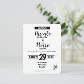 Carte - SAVE THE DATE (Debout devant)