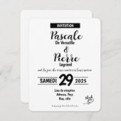 Carte - SAVE THE DATE (Devant / Derrière)