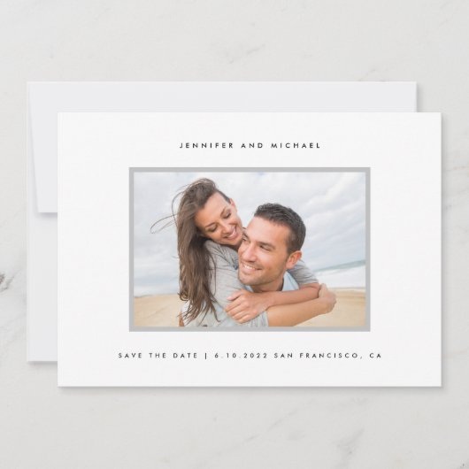 Carte SAVE THE DATE Add Your Photo (Devant)