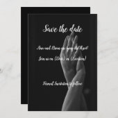 Carte "Save the Date" élégante monochrome (Devant / Derrière)
