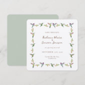 Carte Save the Date Hummingbird Card (Devant / Derrière)