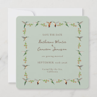 Carte Save the Date Hummingbird Card