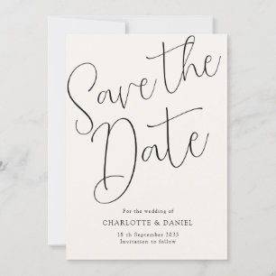 Carte Save the Date Moderne, Minimaliste, Typograp
