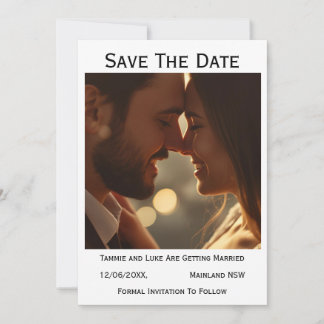 Carte Save the Date Photo Wedding Card | Personalised 