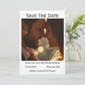 Carte Save the Date Photo Wedding Card | Personalised (Debout devant)