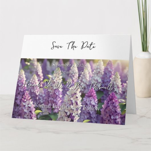 Carte "Save the date" pour mariage (Devant)