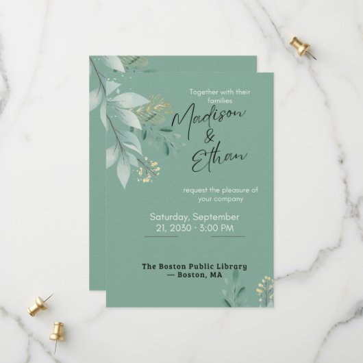Carte save the date simple (Devant/Arrière en situation)