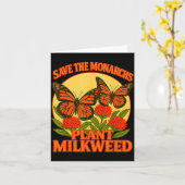 Carte Save The Monarchs Plant Some Milkweed Butterfly Gi (Fleur jaune)