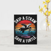 Carte Save Turtles Sea Ocean Turtle Shirt (Fleur jaune)