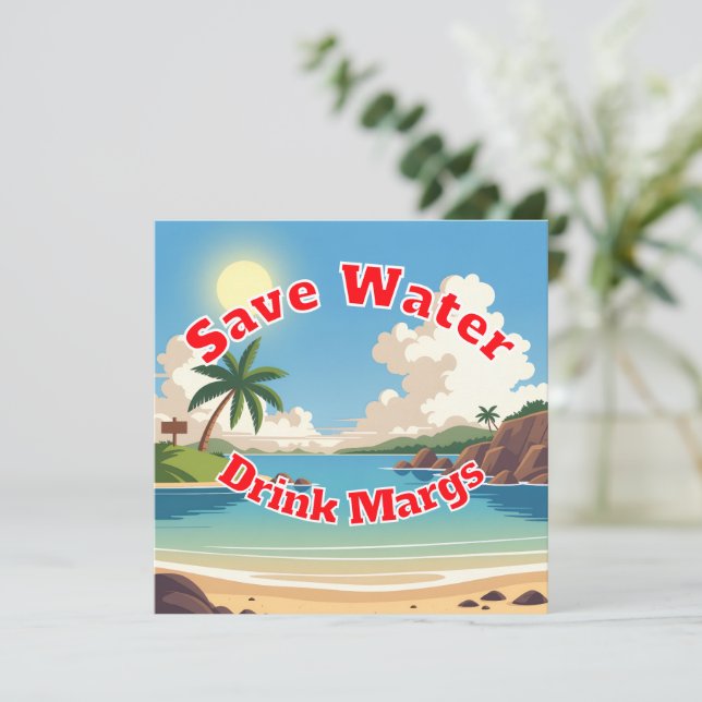 Carte Save Water Drink Margs Trucker Hat (Debout devant)