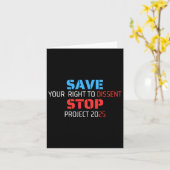 Carte Save Your Right To Dissidence Stop Project 2025 (Fleur jaune)