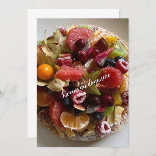 Carte Saveur du dimanche (Devant / Derrière)