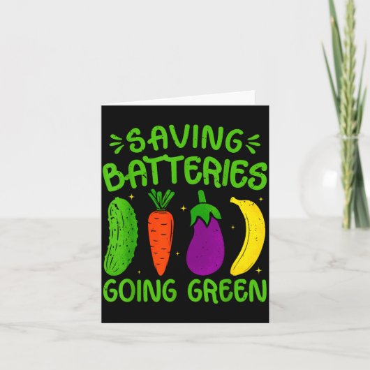 Carte Saving Batteries Going Green Funny Inappropriate H (Devant)