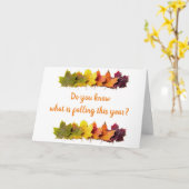 CARTE SAVOIR CE QUI CHUTE CETTE ANNÉE...PAS VOTRE ÂGE ! (Fleur jaune)