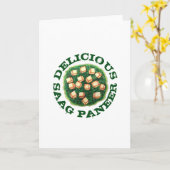 Carte Savoureux Saag Paneer Cuisine indienne végétarienn (Fleur jaune)