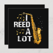 Carte Saxophone drôle (Devant / Derrière)