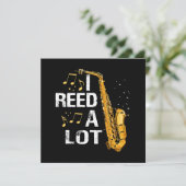 Carte Saxophone drôle (Debout devant)