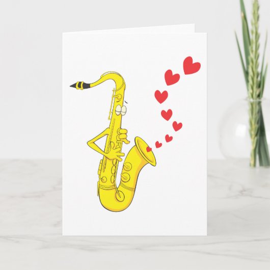 Carte Saxophone romantique (Devant)