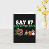 Carte Say 67 One More Time Santa And Reindeer 6 7 Meme J (Fleur jaune)