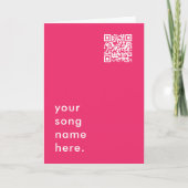 Carte Say it with Music | Pink QR Code Streamable Song (Devant)