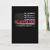 Carte Scaffolder USA Drapeau fabricant échafaudage (Devant)